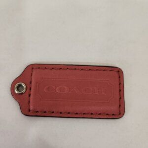 Coach Dusty Pink Coral Leather Hangtag